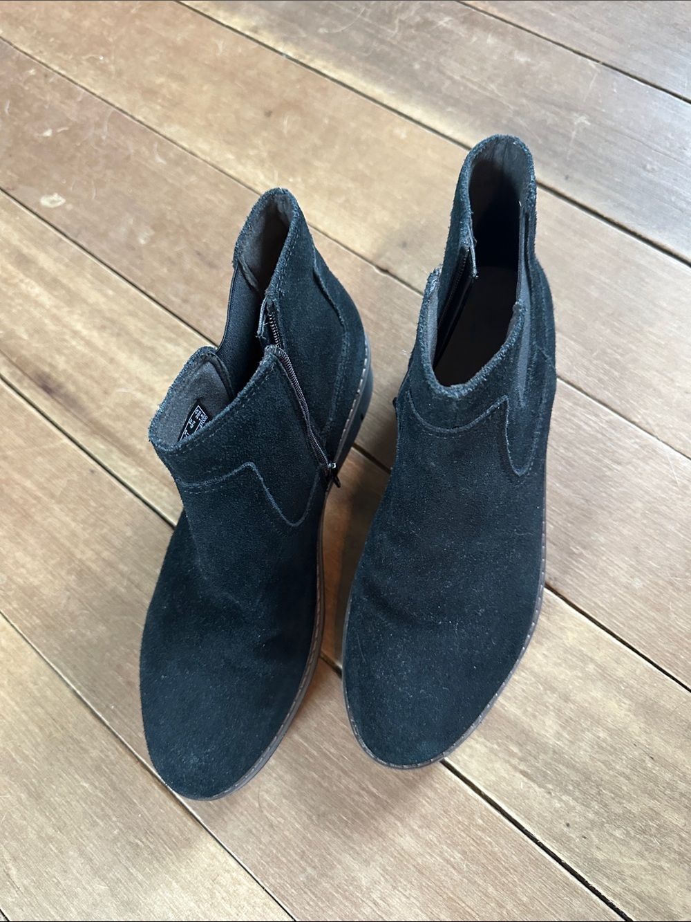 Clarks women’s black wedge booties size 11 - Picture 3 of 7